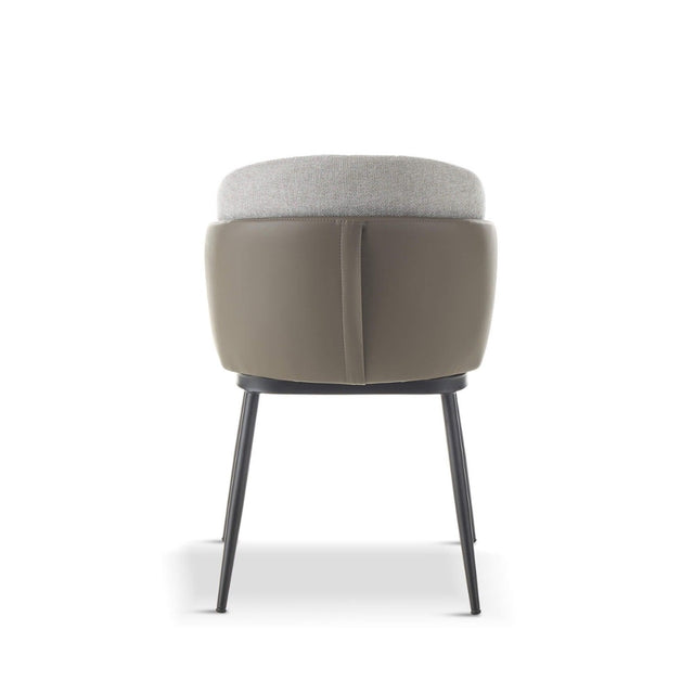 Modern-Grey-Faux-Leather-Fabric-Dining-Chair-Black-Metal-Legs