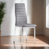 Modern-Grey-Faux-Leather-Horizontal-Stitched-Dining-Chair-With-Chrome-Metal-Legs-Set-of-6