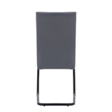 Modern-Grey-Leather-Cantilever-Dining-Chair-Horizontal-Stitched-Black-Metal-Legs