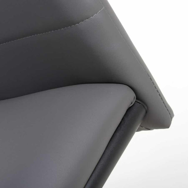 Modern-Grey-Leather-Cantilever-Dining-Chair-Horizontal-Stitched-Black-Metal-Legs-Set-of-2