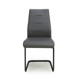 Modern-Grey-Leather-Cantilever-Dining-Chair-Horizontal-Stitching-Black-Metal-Legs-Set-of-2