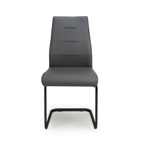 Modern-Grey-Leather-Cantilever-Dining-Chair-Horizontal-Stitching-Black-Metal-Legs-Set-of-2