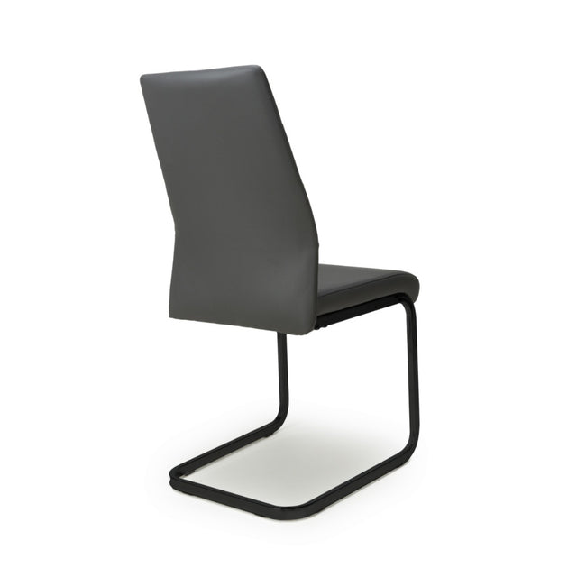 Modern-Grey-Leather-Cantilever-Dining-Chair-Horizontal-Stitching-Black-Metal-Legs-Set-of-2