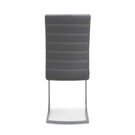 Modern-Grey-Leather-Cantilever-Dining-Chair-Horizontal-Stitching-Metal-Legs