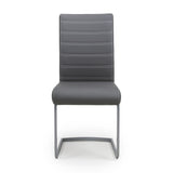 Modern-Grey-Leather-Cantilever-Dining-Chair-Horizontal-Stitching-Metal-Legs-Set-of-2