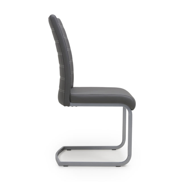 Modern-Grey-Leather-Cantilever-Dining-Chair-Horizontal-Stitching-Metal-Legs