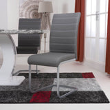 Modern-Grey-Leather-Cantilever-Dining-Chair-Horizontal-Stitching-Metal-Legs