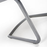 Modern-Grey-Leather-Cantilever-Dining-Chair-Horizontal-Stitching-Metal-Legs-Set-of-2