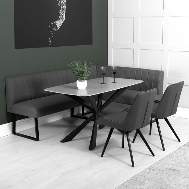 Modern-Grey-Leather-Dining-Bench-With-Back-4