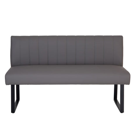 Modern-Grey-Leather-Dining-Bench-With-Back-4