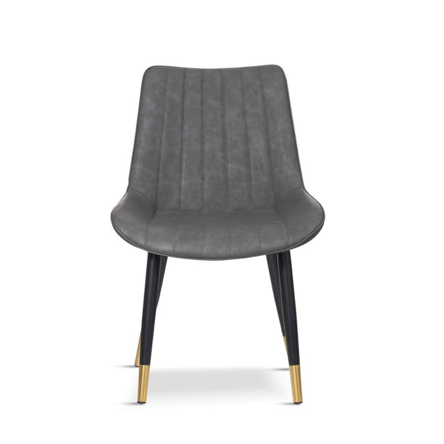 Modern-Grey-Leather-Dining-Chair-Black-Metal-Legs-Gold-Tipped