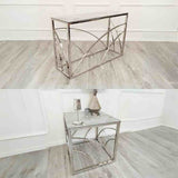 Modern-Grey-Marble-Matching-Console-Table-_-Side-Table-Set-Metal-Base