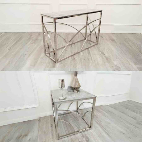 Modern-Grey-Marble-Matching-Console-Table-_-Side-Table-Set-Metal-Base