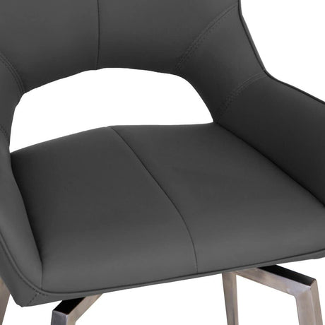 Modern-Grey-PU-Leather-Swivel-Dining-Chair-Metal-Legs-Set-of-2