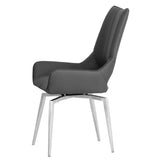 Modern-Grey-PU-Leather-Swivel-Dining-Chair-Metal-Legs-Set-of-2