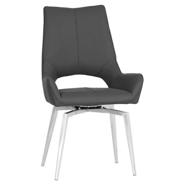 Modern-Grey-PU-Leather-Swivel-Dining-Chair-Metal-Legs-Set-of-2