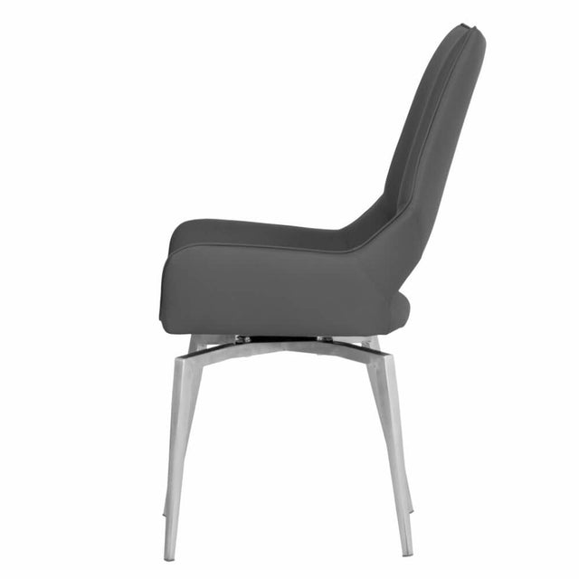 Modern-Grey-PU-Leather-Swivel-Dining-Chair-Metal-Legs-Set-of-2