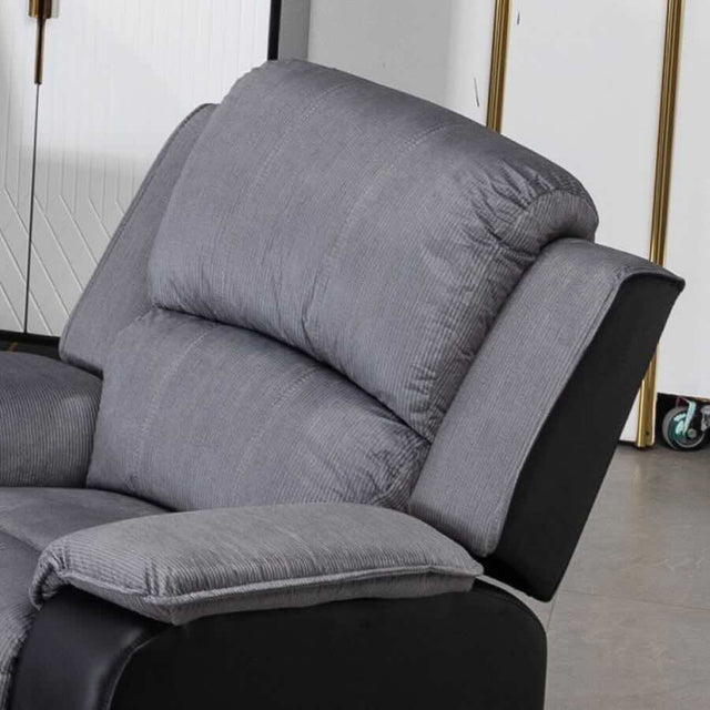 Modern-Grey-Striped-Fabric-_-Faux-Leather-1-Seater-Recliner-Sofa-90cm