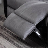 Modern-Grey-Striped-Fabric-_-Faux-Leather-1-Seater-Recliner-Sofa-90cm