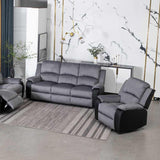 Modern-Grey-Striped-Fabric-_-Faux-Leather-1-Seater-Recliner-Sofa-90cm