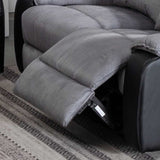 Modern-Grey-Striped-Fabric-_-Faux-Leather-2-Seater-Recliner-Sofa-145cm