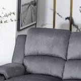 Modern-Grey-Striped-Fabric-_-Faux-Leather-2-Seater-Recliner-Sofa-145cm