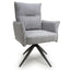 Ansel Modern Grey Chenille Swivel Dining Chairs Set of 2