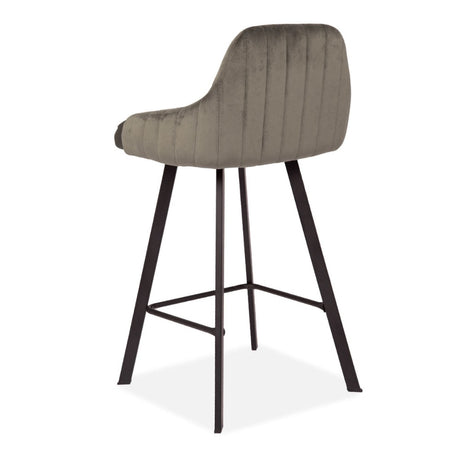 Modern-Grey-Velvet-Bar-Stool-Black-Metal-Legs-Set-of-2