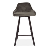 Modern-Grey-Velvet-Bar-Stool-Black-Metal-Legs-Set-of-2