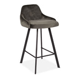 Modern-Grey-Velvet-Bar-Stool-Black-Metal-Legs-Set-of-2