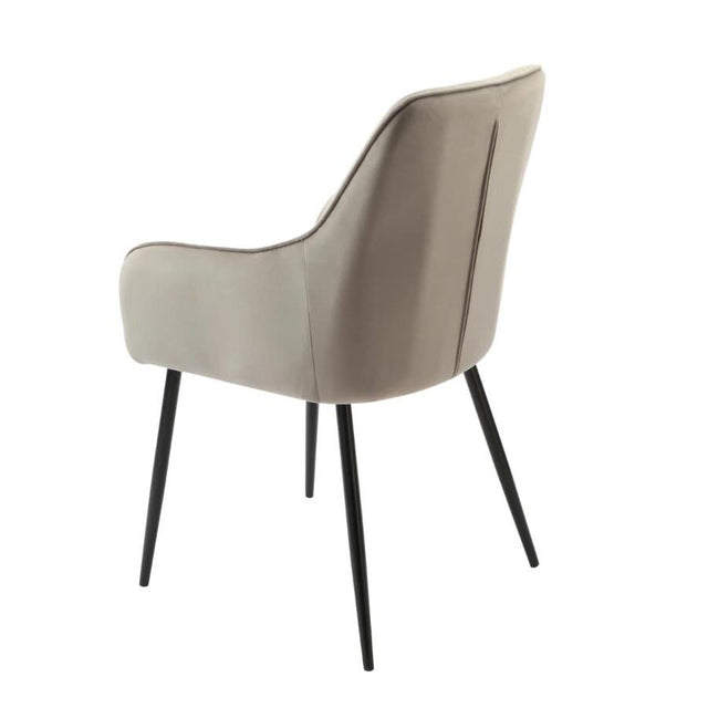 Modern-Grey-Velvet-Buttoned-Back-Dining-Chair-With-Black-Metal-Legs