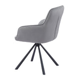 Modern-Grey-Velvet-Swivel-Dining-Chair-Black-Metal-Legs-Set-of-2