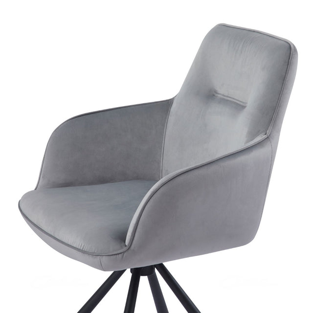 Modern-Grey-Velvet-Swivel-Dining-Chair-Black-Metal-Legs-Set-of-2