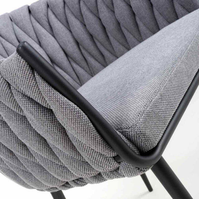 Modern-Grey-Weave-Braided-Dining-Chair-Black-Metal-Legs-Set-of-2