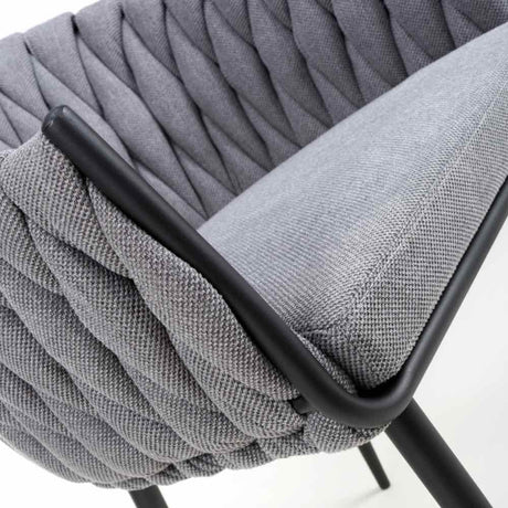 Modern-Grey-Weave-Braided-Dining-Chair-Black-Metal-Legs-Set