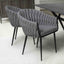 Modern-Grey-Weave-Braided-Dining-Chair-Black-Metal-Legs-Set-of-2