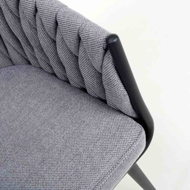 Modern-Grey-Weave-Braided-Dining-Chair-Black-Metal-Legs-Set-of-2