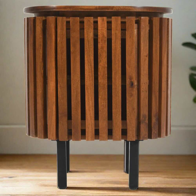 Modern-Japandi-Dark-Mango-Wood-Bedside-Table-With-Storage