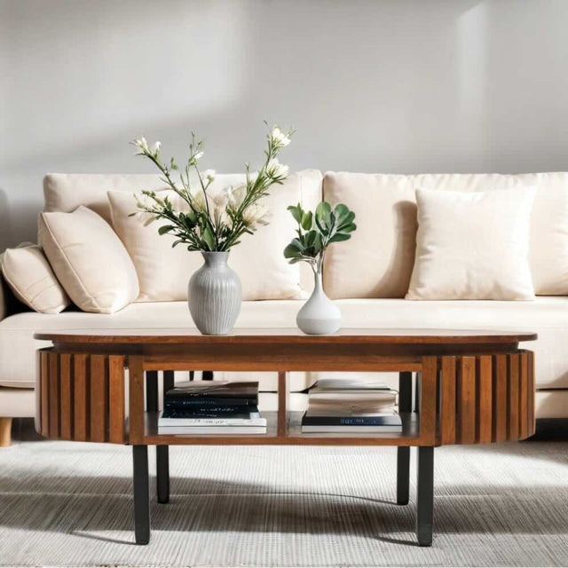 Modern-Japandi-Oval-Dark-Mango-Wood-Coffee-Table-With-Storage