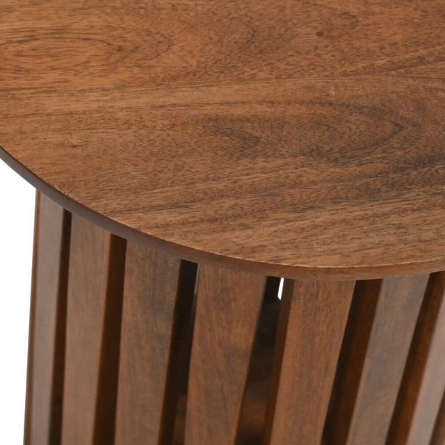 Modern-Japandi-Round-Dark-Mango-Wood-Slatted-Side-Table-35cm