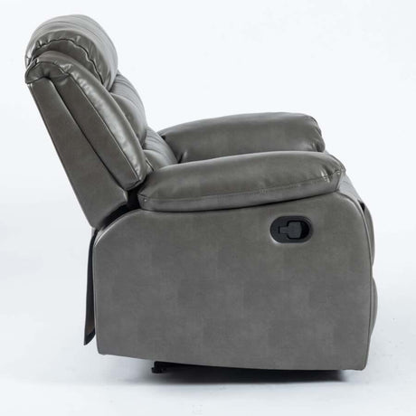 Modern-Large-1-Seater-Grey-Leather-Aire-Recliner-Sofa