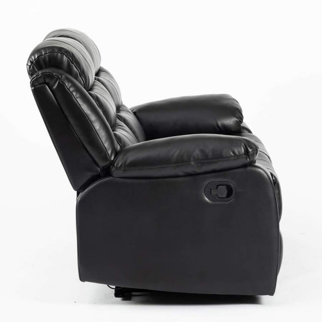 Modern-Large-2-Seater-Black-Leather-Aire-Recliner-Sofa-150cm