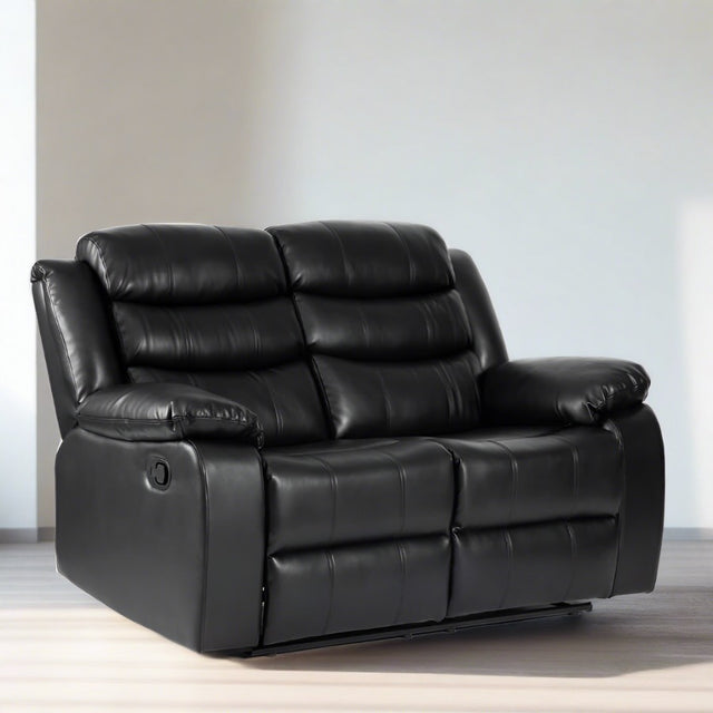 Modern-Large-2-Seater-Black-Leather-Aire-Recliner-Sofa-150cm