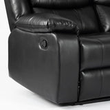 Modern-Large-2-Seater-Black-Leather-Aire-Recliner-Sofa-150cm