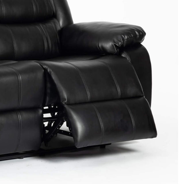 Modern-Large-2-Seater-Black-Leather-Aire-Recliner-Sofa-150cm