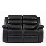 Modern-Large-2-Seater-Black-Leather-Aire-Recliner-Sofa-150cm