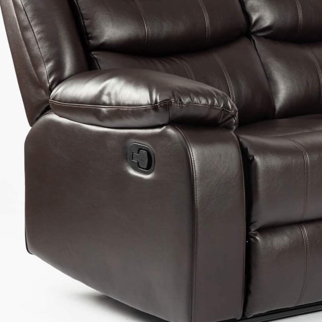 Modern-Large-2-Seater-Brown-Leather-Aire-Recliner-Sofa-150cm