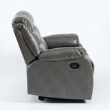 Modern-Large-2-Seater-Grey-Leather-Aire-Recliner-Sofa-150cm