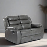 Modern-Large-2-Seater-Grey-Leather-Aire-Recliner-Sofa-150cm