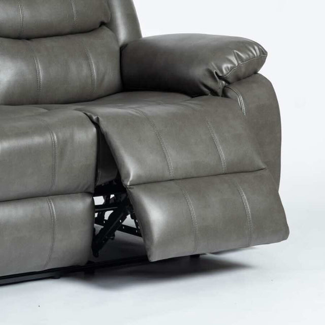 Modern-Large-2-Seater-Grey-Leather-Aire-Recliner-Sofa-150cm